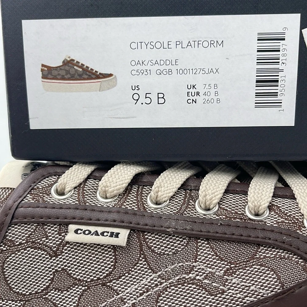 Coach Men's CITYSOLE PLATFORM Sneakers 
OAK/SADDLE
C5931 QGB 10011275JAX - Picture 16 of 16